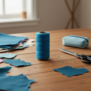 Bobina di Filo di Cotone Ilan 80g Blu 1.5mm per Cucito - Product Image 2