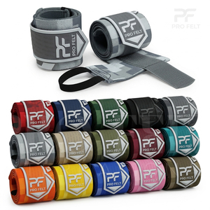Breathable Comfortable Wrist Stability Compression Elastic Nylon Wrist Wraps Custom Rubber Logo Design OEM ODM Gym Fitness <b>Strap</b> - Product Image 1
