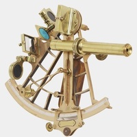 Réplica de Sextante Náutico de Latón de Lujo para Decoración de Barcos Vintage, Estilo Interior Marítimo, Coleccionistas y Regalos de Navegación