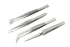 4 Piece Tweezer Set Stainless Steel <b>Precision</b> <b>Tool</b> Hobby Craft OEM Quality - Product Image 1