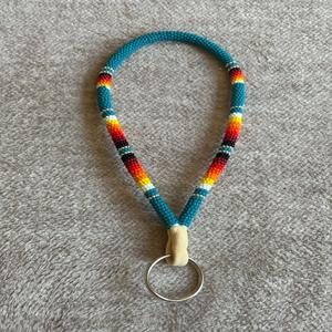 Collier lanière perlé style perles de rocaille pour clés et carte d'identité, fait main, en perles de rocaille, lanière perlée, sangle de cou tendance - Product Image 1