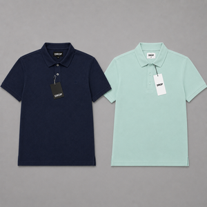 Polo en piqué de coton premium pour hommes, manches courtes, couleur unie, décontracté, uniforme de golf, OEM ODM, logo personnalisé en BD - Product Image 2