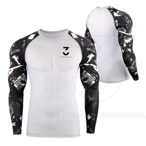 Rashguard pour hommes à coutures renforcées durables, séchage rapide, impression personnalisée, 220g Spandex/Polyester pour les arts martiaux mixtes - Product Image 3