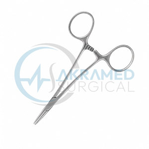Pinces hémostatiques Halstead Mosquito 5 pouces droites en acier inoxydable CE ISO, instrument chirurgical médical - Product Image 3
