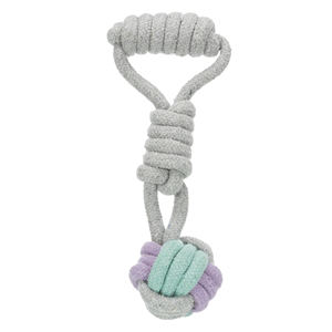 Jouet à mâcher pour chien en corde nouée Junior, 6,23 cm, multicolore, jouet pour animaux de compagnie - Product Image 2