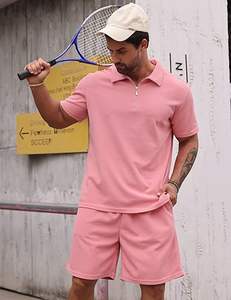 Conjunto de Camiseta Polo de Manga Corta y Pantalones Cortos para Hombre Babioboa, Traje de Dos Piezas de Verano con 3 Bolsillos con Cierre, Ropa Deportiva Informal para Uso Diario - Product Image 4