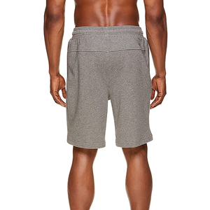 Shorts Bermuda en Coton Gris Uni pour Homme, Taille Mi-Haute avec Cordon de Serrage, Élastique à la Taille, Décontracté, Respirant, Poches Tricotées - Product Image 6
