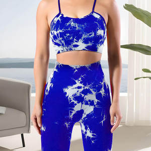 Ensemble de sport OEM grande taille léger et très extensible : soutien-gorge de sport dos ouvert et leggings taille haute à effet ventre plat pour yoga et fitness - Product Image 5