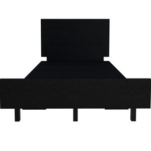 Base de Cama Doble Negra Tapizada para Dormitorio, Muebles Tapizados - Product Image 5