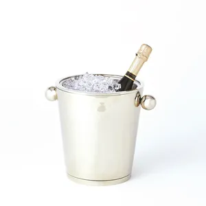 Aluminium Modern Round <b>Ice</b> <b>Bucket</b> Eco-Friendly Durable Tabletop Beverage Cooler for Living Room Christmas Occasions - Product Image 5