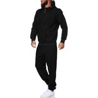 Ensemble de survêtement en molleton marron personnalisé pour homme, ensemble de jogging à capuche pour l'hiver, pour la salle de sport, l'entraînement, les loisirs, le streetwear