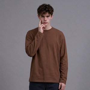 Camiseta Básica de Algodón Premium para Hombre, Blanca, 100% Algodón, Manga Larga, Cuello Redondo, Corte Recto, Prenda Casual Esencial para el Armario, Venta al Por Mayor - Product Image 4