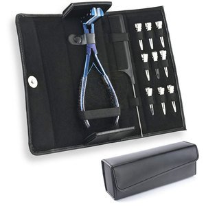 Kit d'outils pour extensions de cheveux en acier inoxydable QORVEX INSTRUMENTS, comprenant des pinces pour extensions adhésives, 9 pinces de sectionnement et un peigne à queue de rat - Product Image 4
