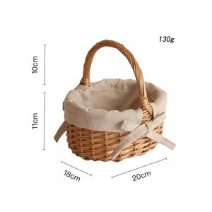 Hot Sale Cheap Price Rattan Portable Handwoven <b>Wicker</b> Picnic <b>Basket</b> New Design for Outdoor and Food <b>Storage</b> Made in Vietnam - Product Image 4