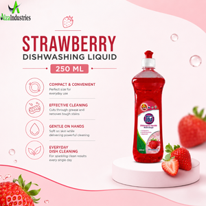 Liquide vaisselle pour la cuisine |   Détergent à la fraise pour la vaisselle, dégraissant haute mousse pour assiettes, ustensiles et batterie de cuisine, 250 ml, en vrac - Product Image 5