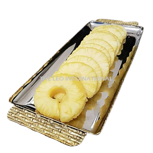 Aluminum Metal Serving Tray Rectangular Shape with <b>Side</b> Handles for Home Food Serving Display Creative Best - Product Image 5