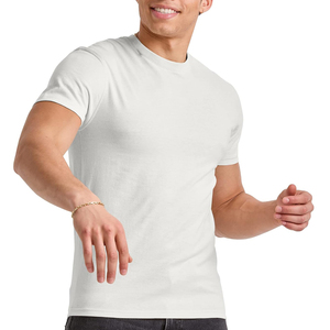 Camiseta de Manga Corta con Cuello Redondo 100% Algodón para Hombre, Personaliza con el Logotipo de tu Marca, 220 Gramos, Blanca Lisa, Casual, de Secado Rápido, Venta al Por Mayor - Product Image 1