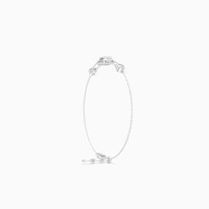 Un délicat bracelet pavé classique avec diamant de laboratoire de 0,28 ct en or jaune, blanc et rose 9 carats, cadeau de fiançailles ou de mariage - Product Image 2
