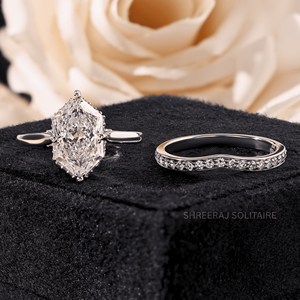 Anillo de Compromiso con Diamante Cultivado en Laboratorio, Anillo de Boda con Diamante Marquise, Oro 14K 18K, Platino 950, Joyería Personalizada - Product Image 1