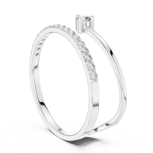 Anillo de Compromiso de Oro de 14K de Primera Calidad con Engaste de Bisel, Cultivado en Laboratorio, Unisex, para Fiestas, de Lujo, Precio Mayorista de Exportador Indio - Product Image 3