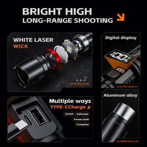 CITICITY <b>Rechargeable</b> Flashlight, <b>LED</b> Flashlights 4 Modes High Powered 800LM Zoom Waterproof with LCD for Outdoors Emergency - Product Image 4