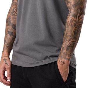 Mens <b>Charcoal</b> Grey Athletic Jersey <b>T</b> <b>Shirt</b> Short Sleeve Breathable Lightweight Workout Running Fitness Casual Gym Sportswear - Product Image 6