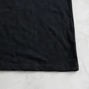 T-shirt homme noir uni à col rond |   T-shirt en coton à manches courtes, vêtement décontracté - Product Image 4