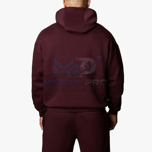 เสื้อฮู้ดดี้โอเวอร์ไซส์ ผ้าฝ้าย 100% เป็นมิตรกับสิ่งแวดล้อม ระบายอากาศได้ดี สำหรับผู้ชาย แฟชั่นสตรีทฤดูหนาว เสื้อสวมหัว มีกระเป๋า แขนเสื้อแบบริบ - Product Image 2