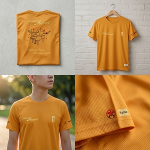 เสื้อพิมพ์ลายเปียโนแบบซับลิเมชั่น ระบายเหงื่อได้ดี เสื้อพิมพ์ลายดนตรีเปียโนแบบยูนิเซ็กซ์ เสื้อยืดสำหรับงานอีเว้นท์ รับผลิตแบบ OEM ODM ขายส่ง - Product Image 3