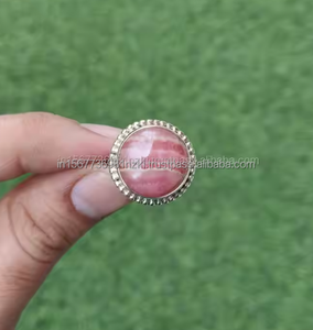 Venta caliente anillo de plata esterlina bohemio Rodocrosita anillo de regalo para mujer joyería fina para regalo de Navidad - Product Image 3