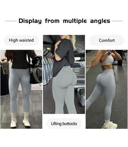 Women Butt Lifting Scrunch Butt Leggings <b>Tummy</b> <b>Control</b> High Waisted Solid Sports Workout Gym Running Compression Tight Yoga Pant - Product Image 6