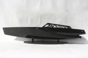 Modelo de Lancha Rápida Moderna de Madera Hecha a Mano, GIA NHIEN <span class=keywords><strong>WALLY</strong></span> POWER 118, Pintada en Negro, Servicio Personalizado, Decoración Náutica, Recuerdo - Product Image 2