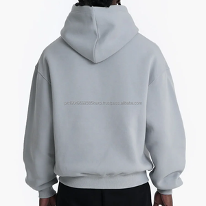 Haute qualité 500gsm poids lourd pull à capuche français Terry sweats à capuche goutte épaule sans cordes lourd surdimensionné hommes sweats à capuche - Product Image 2