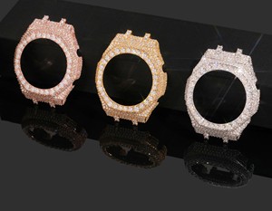 Montre numérique de luxe GA2100 personnalisée en moissanite givrée, style Hip Hop Bling, avec alarme et verre saphir, pour plongée urbaine - Product Image 1