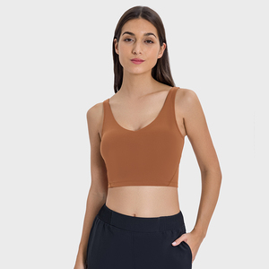 Women's Sports Bra Solid Color Seamless Medium Support Yoga Top Quick Dry Anti-UV Breathable Sweat-Wicking Lace Racerback - Product Image 2