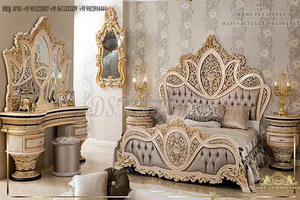 Buy Handmade Wooden Luxury Bedroom Furniture Set Premium Teak Wooden Handicraft Bedroom Furniture Set Buy Wooden Bedroom Set - Product Image 3