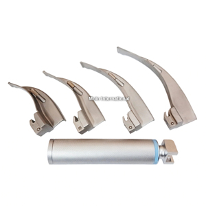 ชุดกล้องส่องตรวจกล่องเสียงแบบมืออาชีพพร้อมด้ามจับและใบมีดเปลี่ยนได้ 4 ใบ, เครื่องมือจัดการทางเดินหายใจทำจากเหล็กกล้าไร้สนิมเกรดทางการแพทย์ - Product Image 6