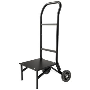 Carrello Porta Sedie Pieghevole in Metallo, Capacità 150 LBS, Funzione Impilabile per 10 Sedie, Ideale per Conferenze - Product Image 1