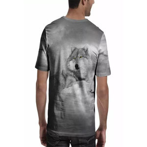T-shirts décontractés pour hommes en coton 100% respirant, imprimés par sublimation, avec logo personnalisé OEM en gros - Product Image 2