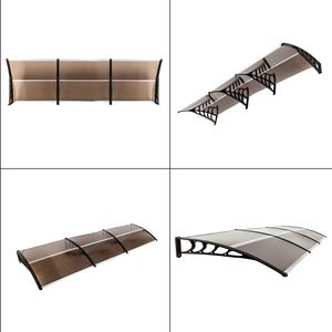 Copertura Antipioggia per Porte e Finestre, Protezione per Grondaie 300x100mm Grigio Trasparente - Product Image 4