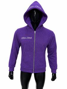 Rhinestone Crystal Studded Half Zip Breathable Print Winter Front Hoodie Oversized Boxy Heavyweight Fleece Streetwear Y2K Custom - Product Image 1