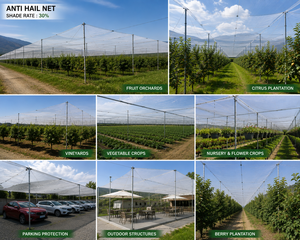 ตาข่ายพลาสติกกันแมลงขนาด 40 เมช สีขาว สำหรับป้องกันพืชผลในโรงเรือนและการปลูกพืชในฟาร์ม - Product Image 3