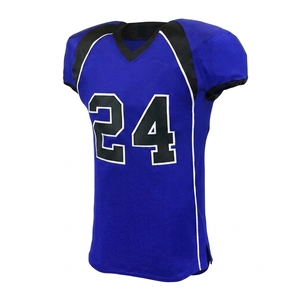Conjunto de Uniforme de Fútbol Americano Personalizado Unisex con Cuello en V, Manga Corta, Transpirable, de Malla, 100% Poliéster, con Números de Equipo - Product Image 2