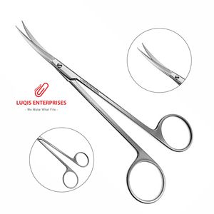Goldman Nasal Scissors Saber Back Semi-sharp Outer <b>Edges</b> Curved Surgical Instrument Stainless Steel Precision ENT <b>Tool</b> - Product Image 1
