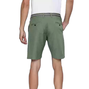 Pantalones Cortos Bermuda de Algodón Verde Oliva para Hombre, Cintura Media, Cordón Ajustable, Color Sólido, Transpirables, Forro Polar, Alta Calidad, Logotipo Frontal - Product Image 4