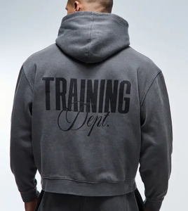 <b>Men</b> Athletic Zip <b>Hoodie</b> Stretch Performance Fabric Training <b>Running</b> Sportswear OEM Wholesale Manufacturer All Sizes Fashion Wear - Product Image 4