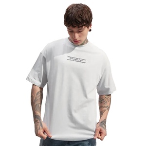 Camiseta de algodón 100% unisex, camiseta personalizable con cuello redondo Vintage, diseño bajo MOQ de talla grande, camiseta negra, logotipo de impresión personalizado para hombres - Product Image 2