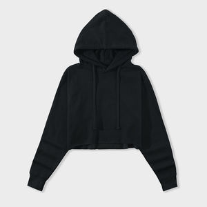 Sudadera Corta Informal para Mujer, de Uso Diario, Manga Larga, Mezcla de Algodón, Suave, Transpirable, Cómoda, Estilo Urbano y Deportivo - Product Image 1