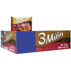 Nouilles instantanées 3 Mien Gold Fried au bœuf mijoté et aux herbes, marque Vietnam, 65g/tasse, cuisson en 2-3 minutes - Product Image 2
