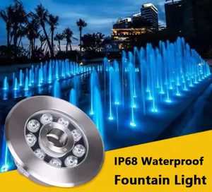 ไฟน้ำพุ LED แบบเปลี่ยนสี RGB กำลังไฟ 36 วัตต์ มาตรฐาน IP68 สำหรับตกแต่งน้ำพุ ทำจากสแตนเลสและกระจกนิรภัย - Product Image 6